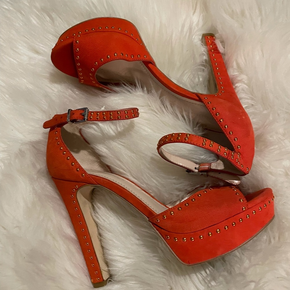 BCBG Orange platform heels